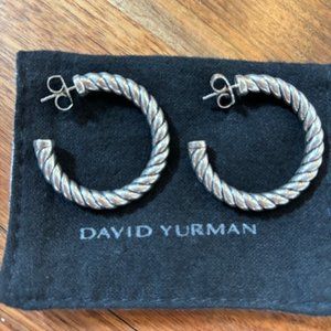 David Yurman Sculpted Cable Hoop Earrings